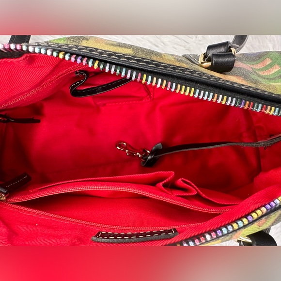 Rainbow Zipper Y2K Dooney and Bourke Barrel Bag. - Picture 6 of 7